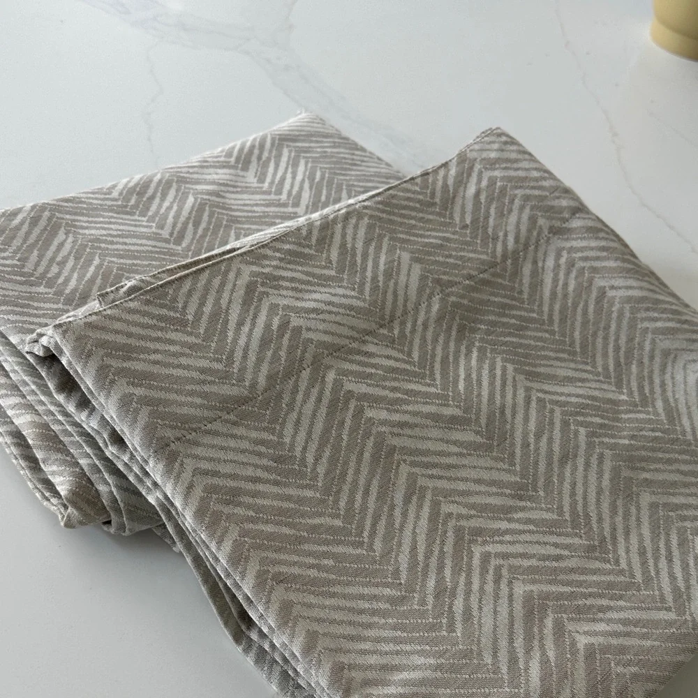 Gray Chevron Patterned Fabric